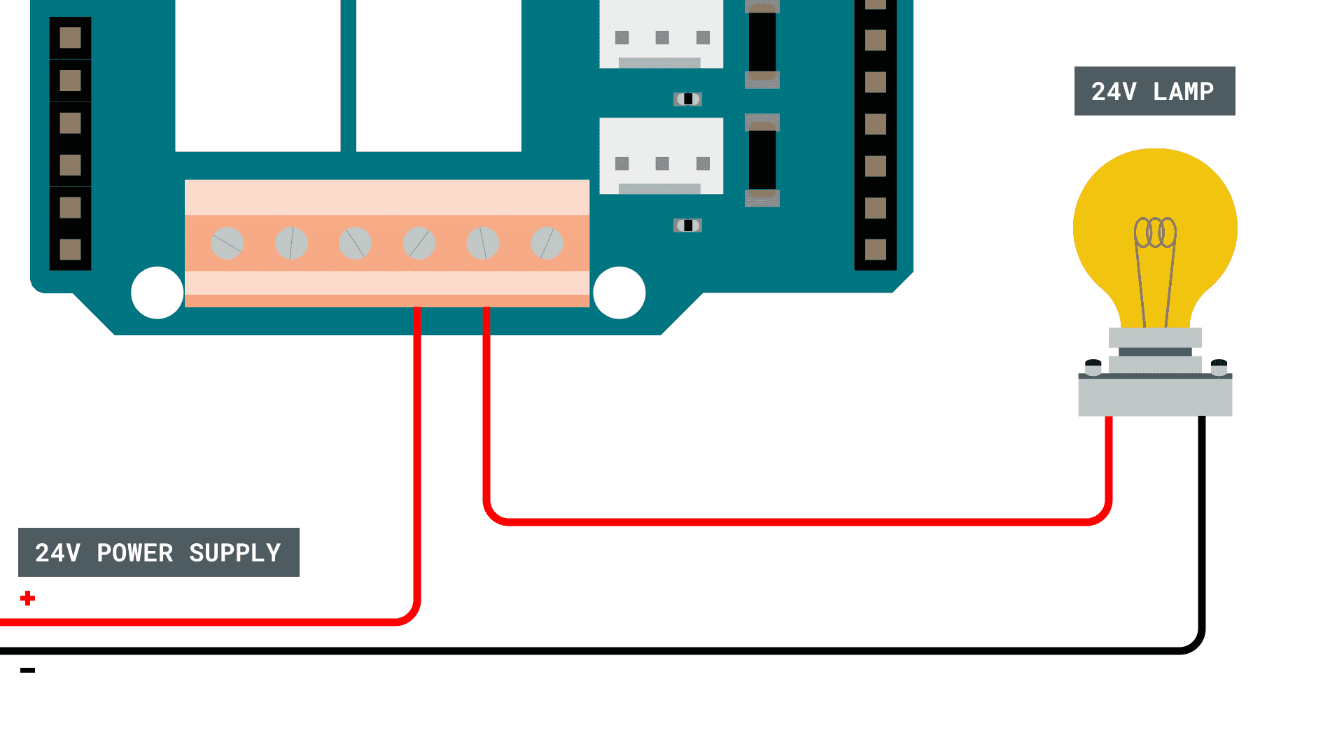 A high power circuit (24V). Circuit Diagram